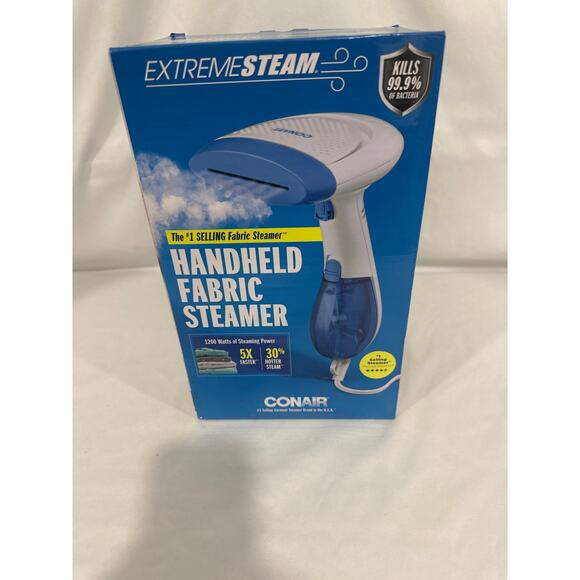 BRAND NEW- Conair Handheld Garment Steamer for Clothes, Portable-White/Blue - Picture 4 of 5